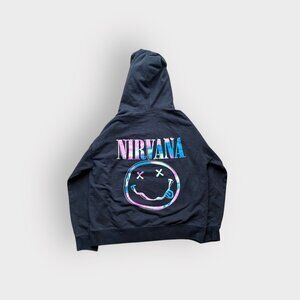 Vintage Nirvana Graphic Black Hoodie